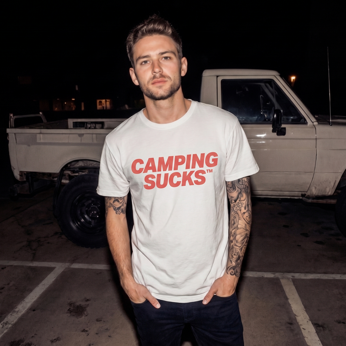CAMPING SUCKS™ — HEAVYWEIGHT OVERSIZED T-SHIRT