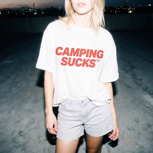 CAMPING SUCKS™ — HEAVYWEIGHT OVERSIZED T-SHIRT